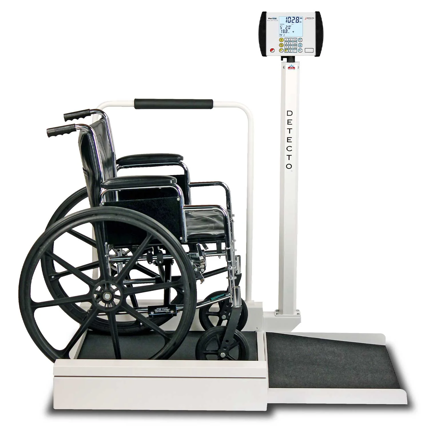 6495 Detecto Stationary Wheelchair Scale - 800 lb Capacity - Image 2