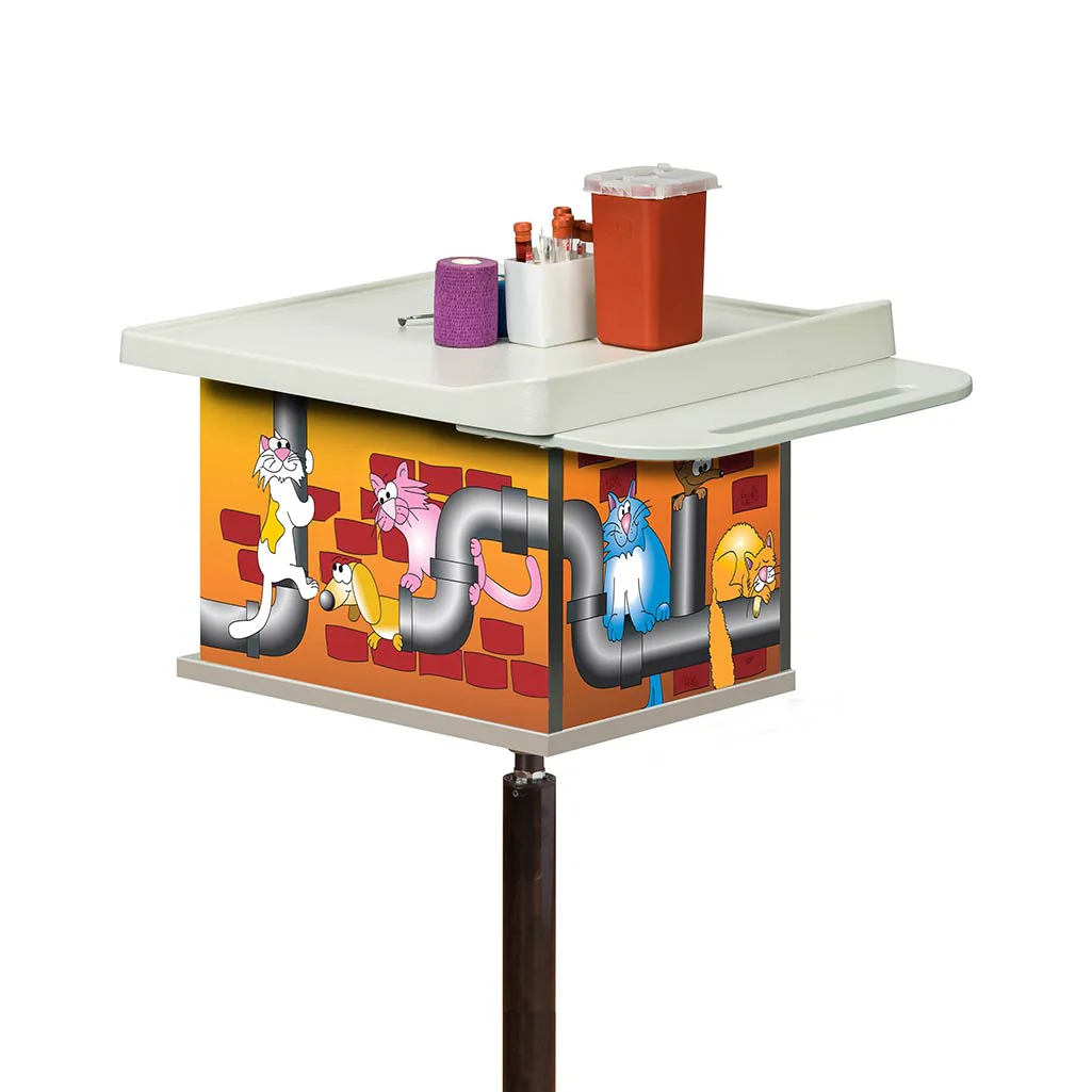 Clinton 67237 Alley Cats & Dogs 2-Bin Phlebotomy Cart - Image 2