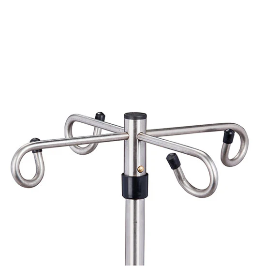 Clinton IVS-734 6-Leg, 4-Hook Stainless Steel Infusion Pump Stand - Image 2