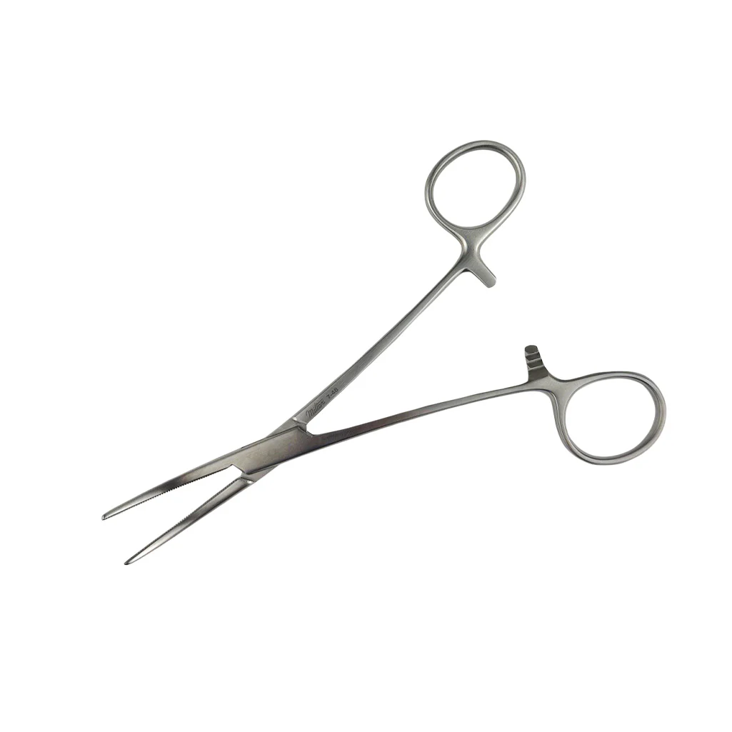Miltex 6-1/4" Crile Hemostatic Forceps, Curved, w/Locks - 7-48
