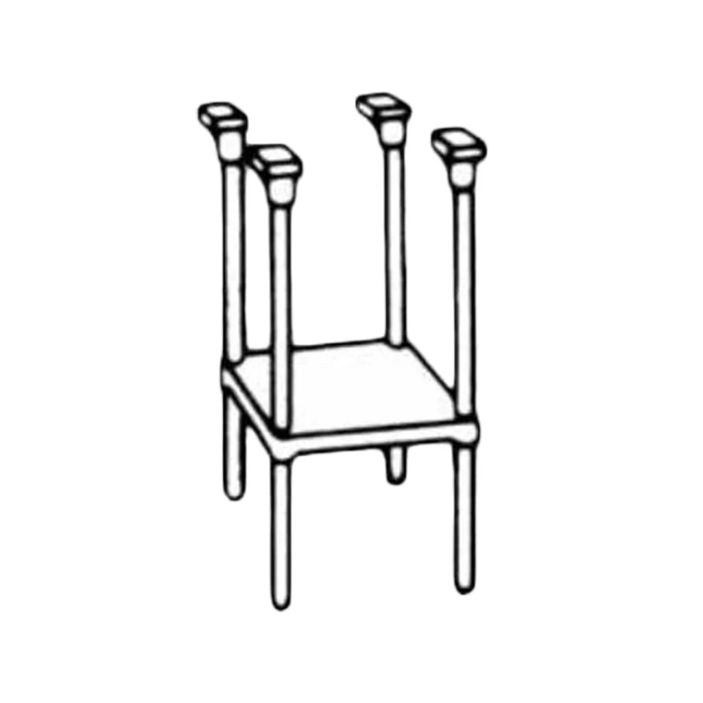 Stand, Stainless, Adjustable, Market Forge Sterilimatic Part: 95-6060